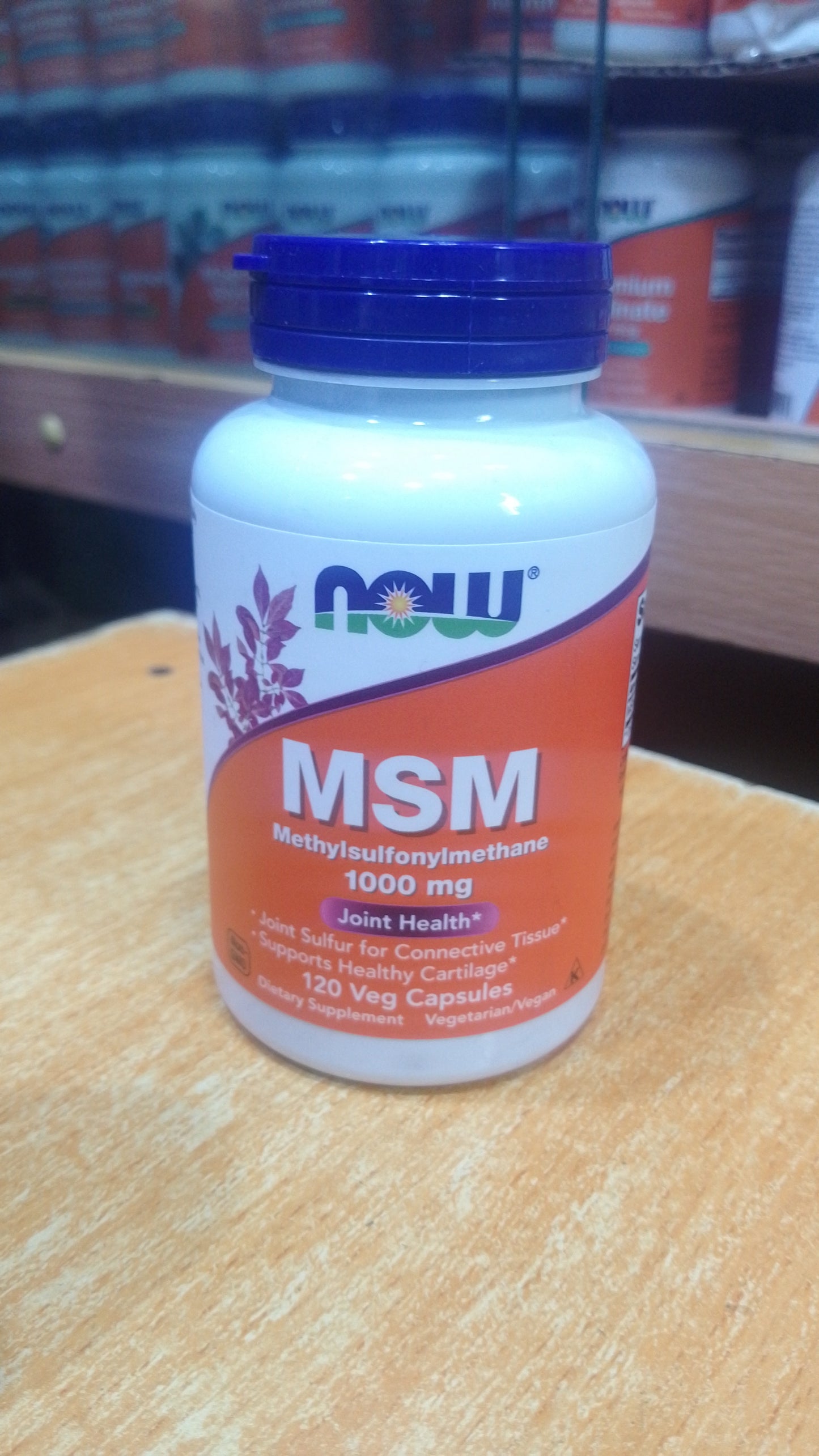 NOW MSM 1000MG X 120 VEG CAPSULES