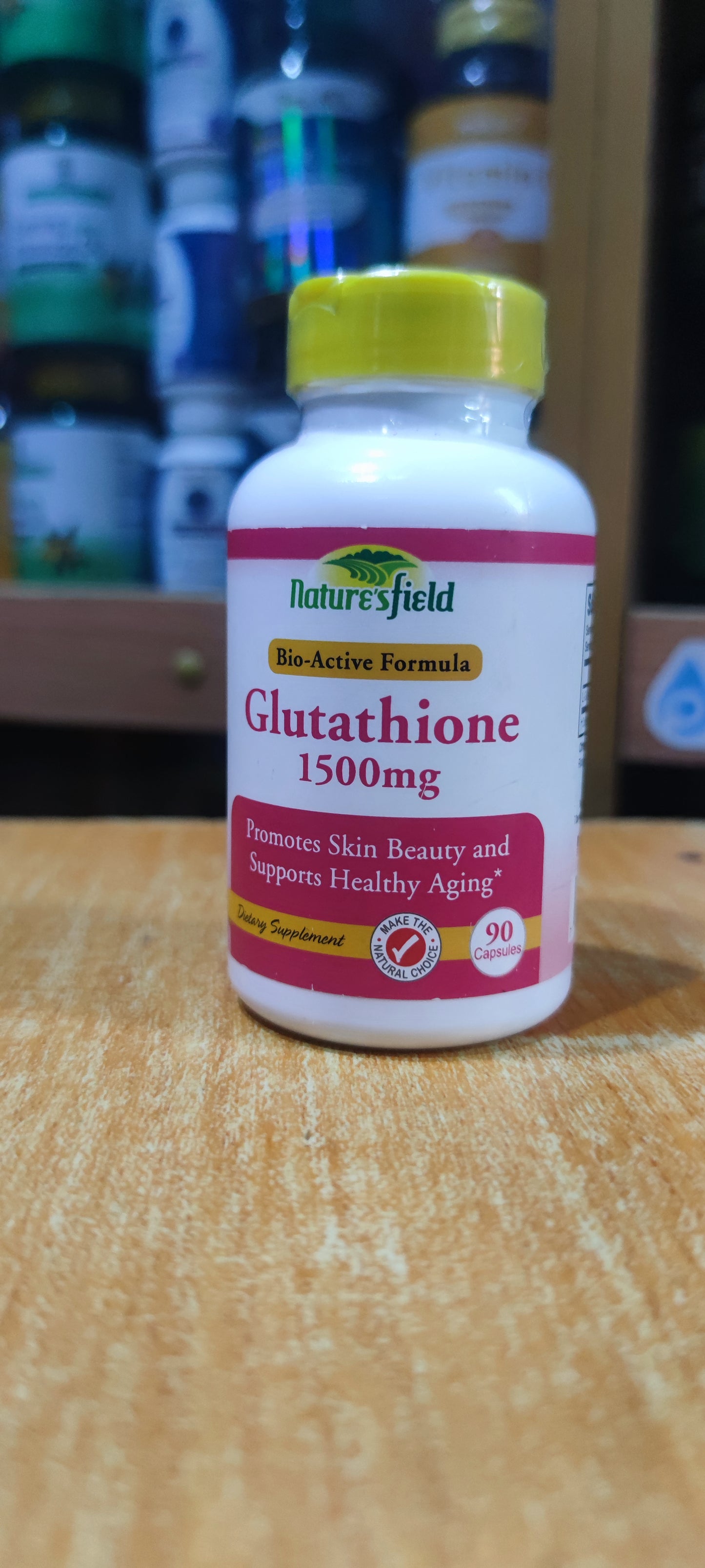 NATURE'S FIELD GLUTATHIONE 1500MG X 90 CAPSULES
