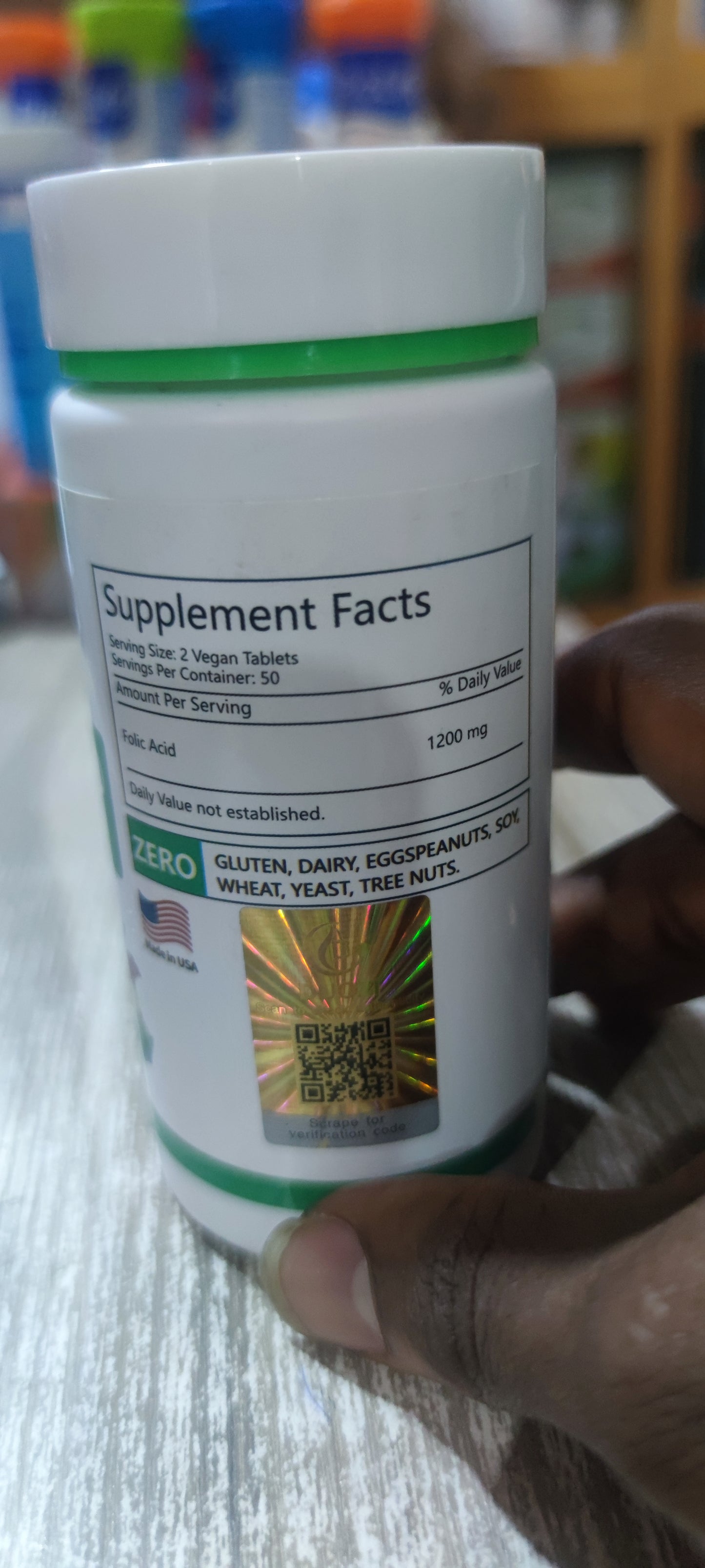 DUOZ1 FOLIC ACID 1200MG X 100 TABLETS