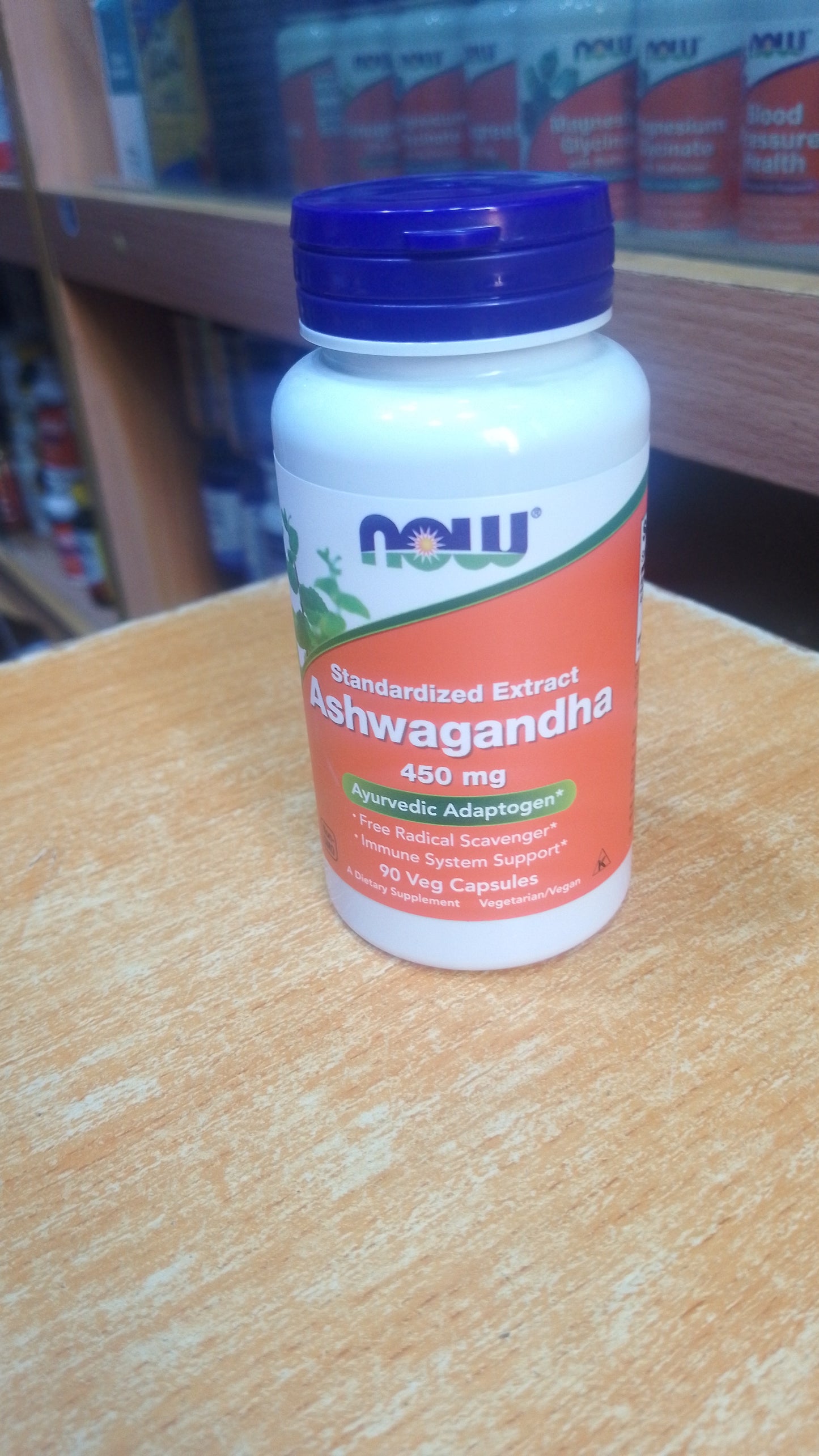 NOW ASHWAGANDHA 450MG X 90 VEG CAPSULES