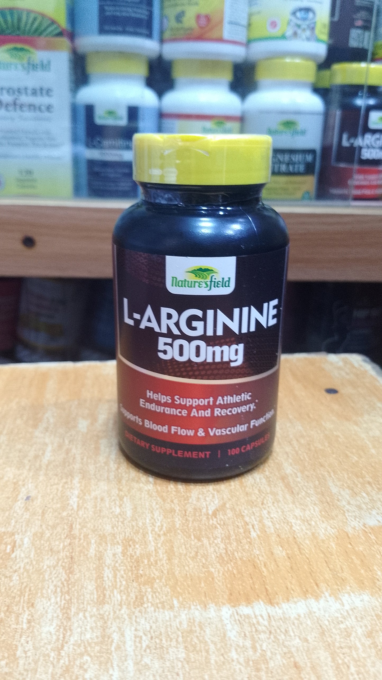 NATURE'S FIELD L- ARGININE 500MG X 100 CAPSULES