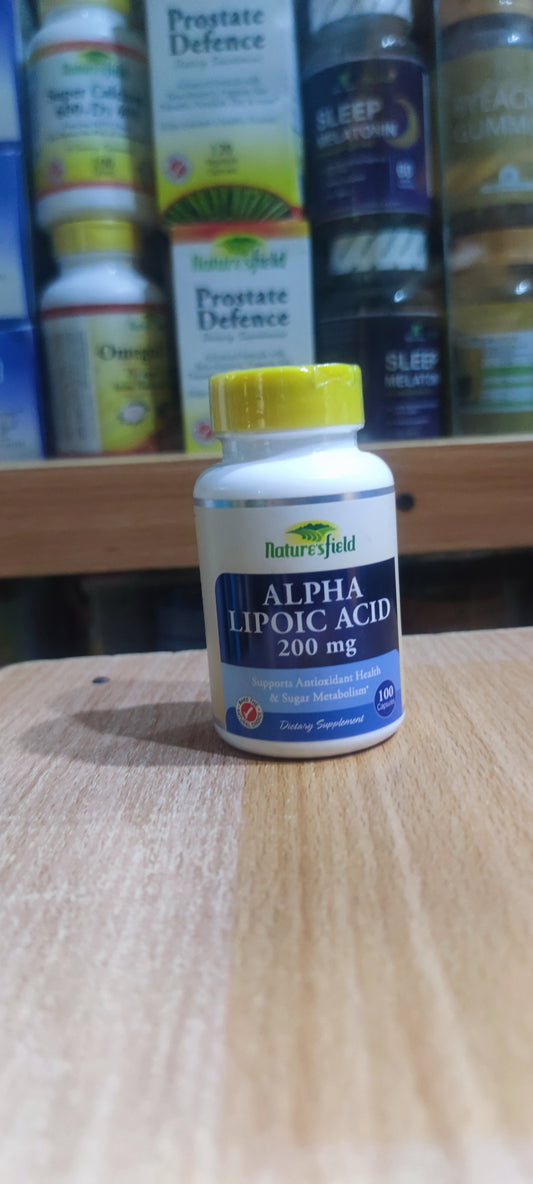 NATURE'S FIELD ALPHA LIPOIC ACID 200MG X 100 CAPSULES