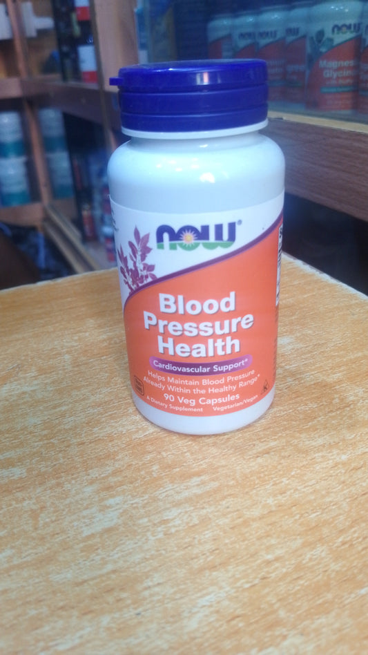 NOW BLOOD PRESSURE HEALTH: FOR CARDIOVASCULAR SUPPORT X 90 VEG CAPSULES