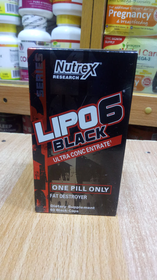 NUTREX LIPO BLACK 6 ULTRA CONCENTRATE X 60 BLACK CAPSULES