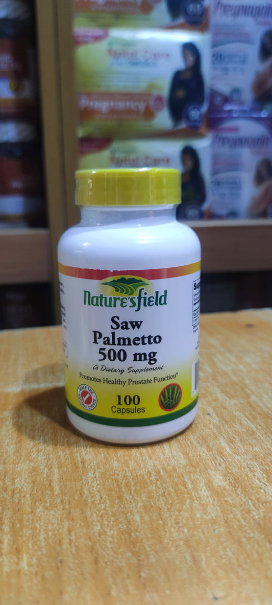NATURE'S FIELD SAW PALMETTO 500MG X 100 CAPSULES