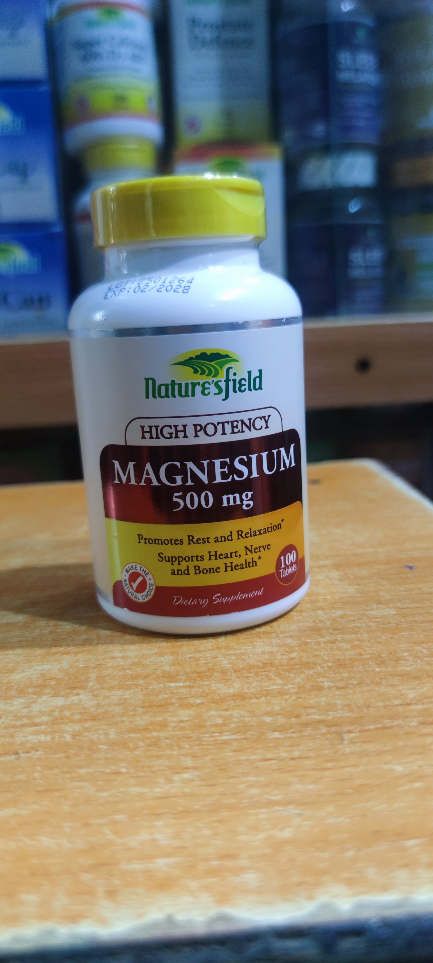 NATURE'S FIELD MAGNESIUM 500MG X 100 CAPSULES
