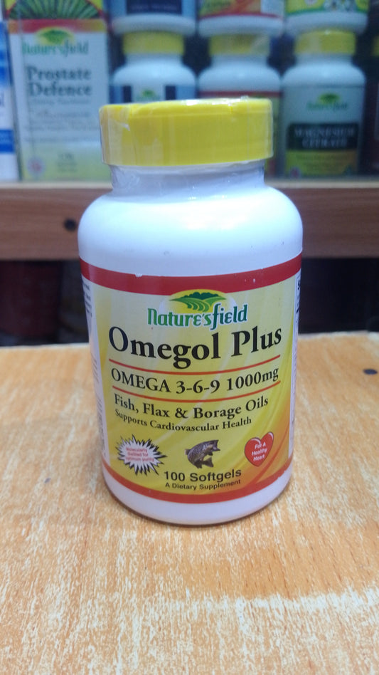 NATURE'S FIELD OMEGOL PLUS - OMEGA-3-6-9 1000MG X 100 SOFTGELS