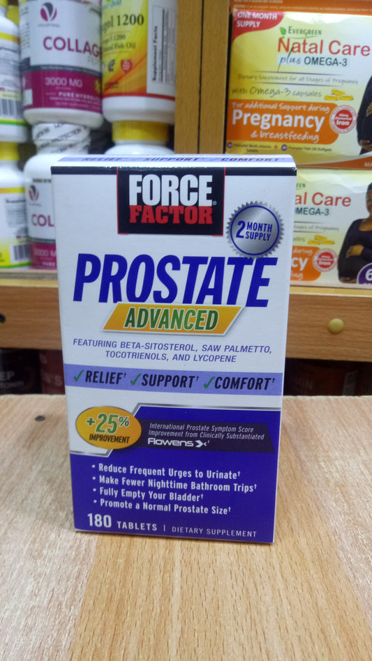 FORCE FACTOR PROSTATE ADVANCED X 180 TABLETS