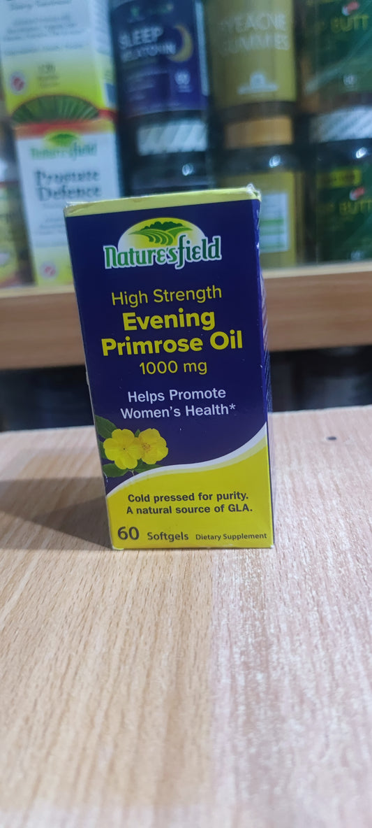 NATURE'S FIELD EVENING PRIMEROSE OIL 1000MG X 60 CAPSULES