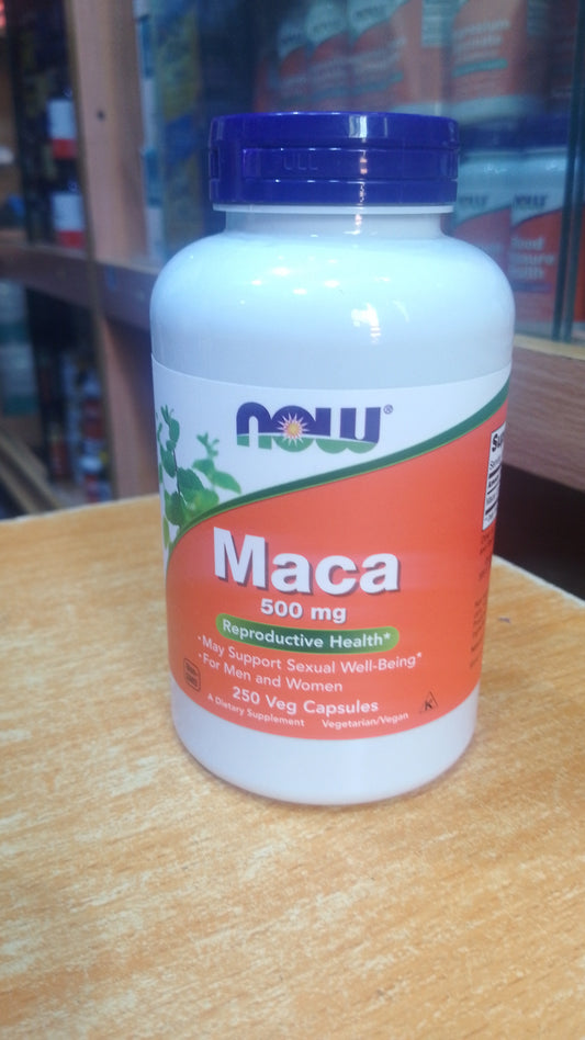 NOW MACA 500MG X 250 VEG CAPSULES