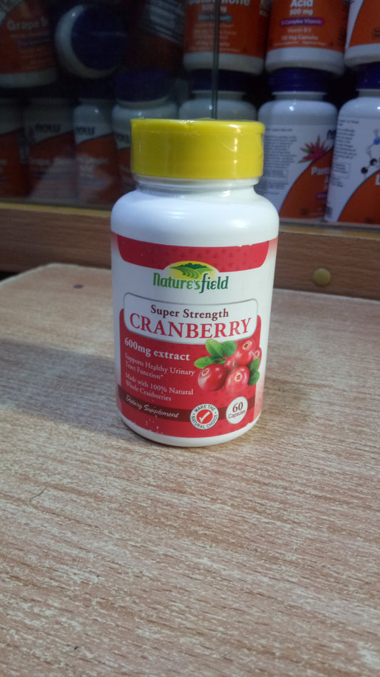 NATURE’S FIELD SUPER STRENGTH CRANBERRY X 60 CAPSULES
