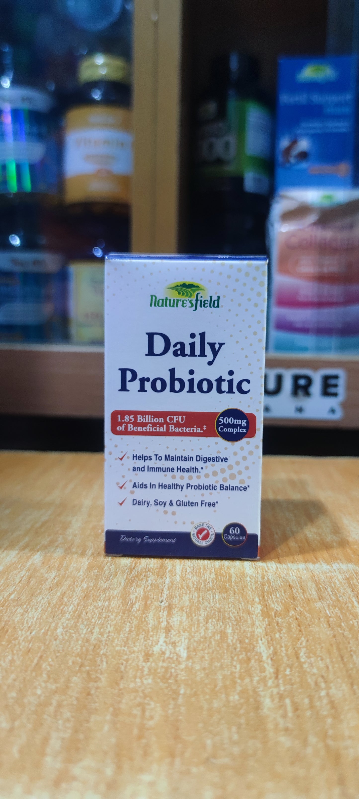 NATURE'S FIELD DAILY PROBIOTICS 1.85 BILLION CFU X 60 CAPSULES