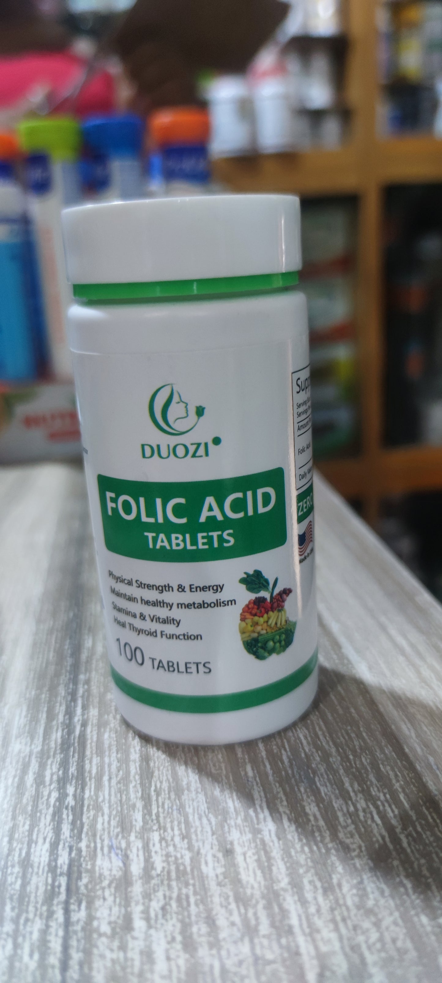 DUOZ1 FOLIC ACID 1200MG X 100 TABLETS