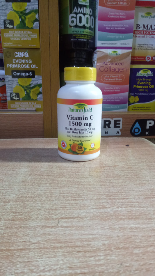 NATURE'S FIELD VITAMIN C 1500MG X 60 TABLETS